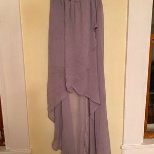 Xhilaration Sheer Light Purple High-Low Skirt Small